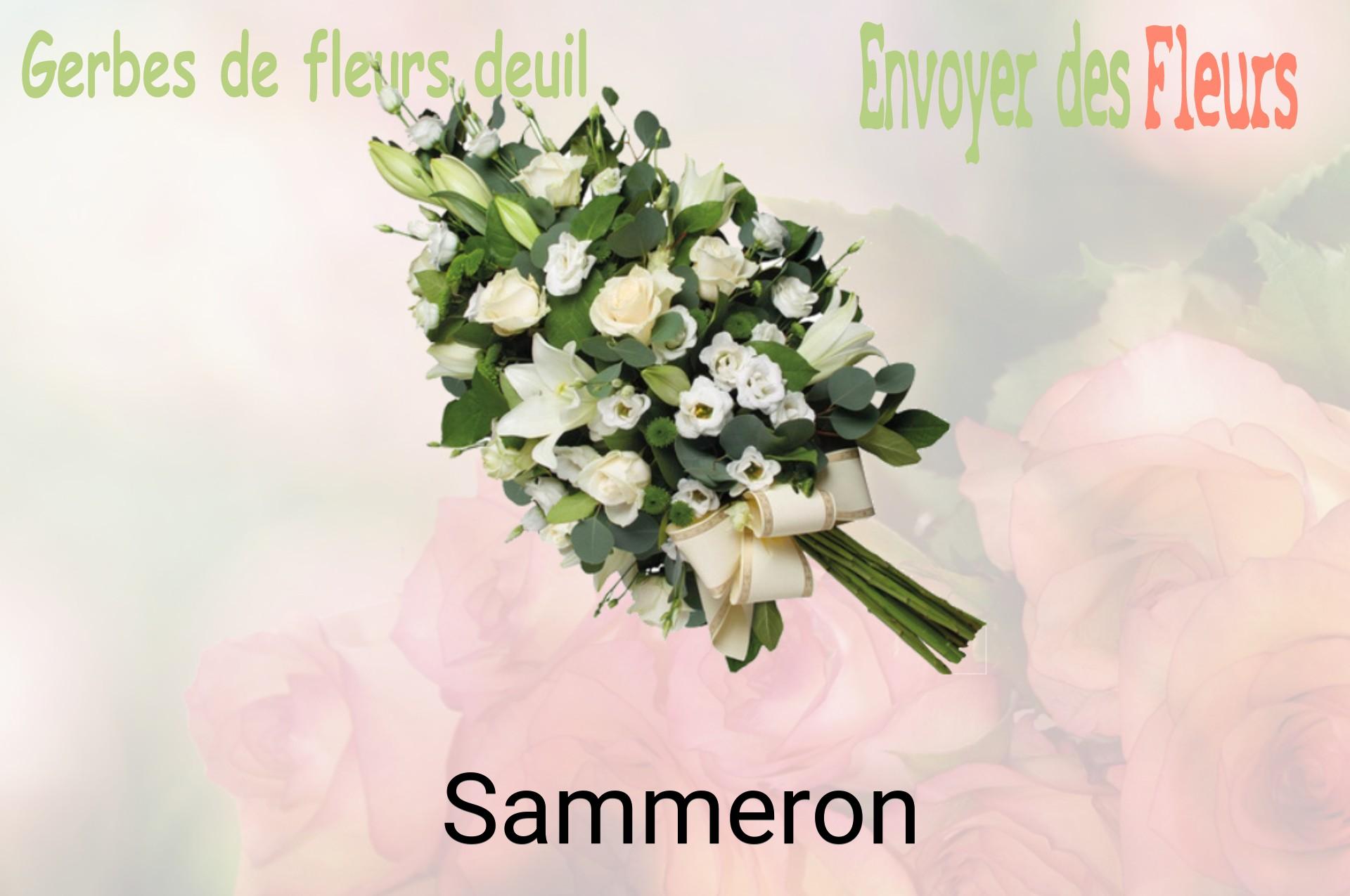 Gerbe de fleurs de deuil livrée à Sammeron